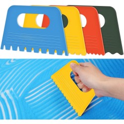 Jeu de 4 Spatule Dentée En Plastique