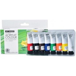Coffret de peinture acrylique couleurs Régulières 8x22 ml - Art Ranger