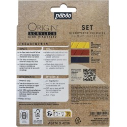Set Découverte Origin Acrylics primaire 3 x 60 ml - Pébéo