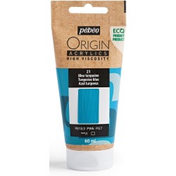 Acrylique Bleu Turquoise 21 Origin Acrylics 60 ml - Pébéo
