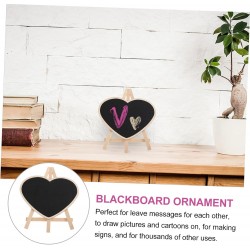 Mini Chevalet avec Tableau Noir en Bois Forme Ovale