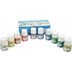 Coffret de 10 Flacons Setacolor Tissus Clairs 45 ml - Pébéo