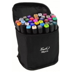 Trousse de 36 Feutres Marqueurs Double pointe - Touch