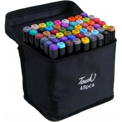 Trousse de 48 Feutres Marqueurs Double pointe - Touch