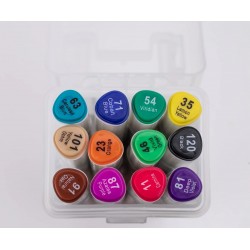 Box de 12 Marqueurs Alcool double pointe Superior Art Markers - Touch