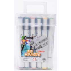 Box de 36 Marqueurs Alcool double pointe Superior Art Markers - Touch