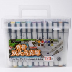Box de 120 Marqueurs Alcool double pointe Superior Art Markers - Touch