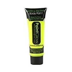 Tube Body Paint Glow water washable 14 ml Jaune