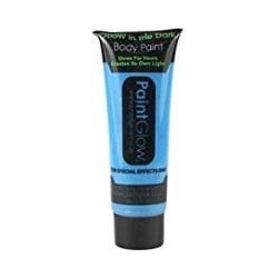 Tube Body Paint Glow water washable 14 ml Bleu