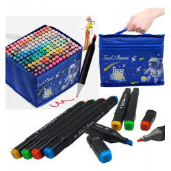 Trousse de 168 Feutres Marqueurs Double pointe ASTRONOT - Touch