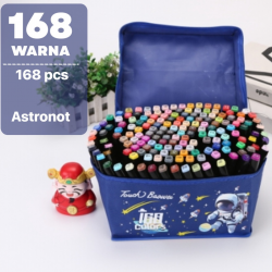 Trousse de 168 Feutres Marqueurs Double pointe ASTRONOT - Touch