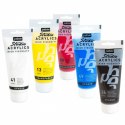 Coffret de 5 Tubes Acrylique Haute Viscosité 100 ml - Pébéo