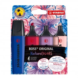 Set de 4 Surligneurs Boss Original Nature COLORS Wildflower - Stabilo
