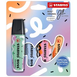 Set de 4 Surligneurs Boss Original Nature COLORS Ju Schnee - Stabilo