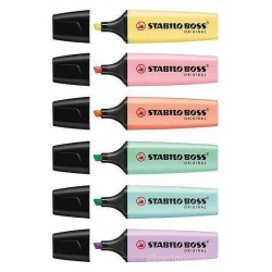 Set de 6 Surligneurs Boss Original Pastel - Stabilo