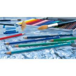 12 Crayons de couleur aquarelle Aquacolor assorties - Stabilo