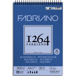 Album Aquarelle de 30 feuilles 1264 spiralé 300g/m²  A4 - Fabriano