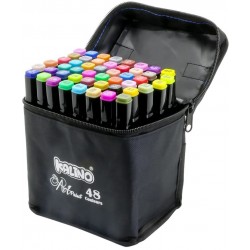 Trousse de 48 Feutres Marqueurs Double pointe - Kalino