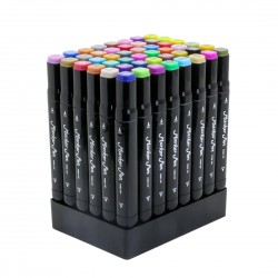 Trousse de 48 Feutres Marqueurs Double pointe - Kalino