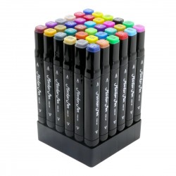 Trousse de 36 Feutres Marqueurs Double pointe - Kalino
