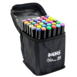 Trousse de 36 Feutres Marqueurs Double pointe - Kalino