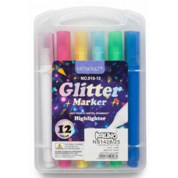 Boite de 12 Marqueurs Glitter - Kalino