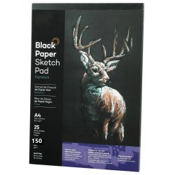 Sketch Book Noir - 150g/m² - A4 - 29.7 x 21 cm - 25 F - Kalino