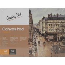 Bloc de 10 feuilles Toile Papier Canvas Pad Premium A5