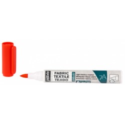 Marqueur Tissu Clair Pointe Pinceau 1mm - 7A Marker Setacolor - Rouge - Pébéo