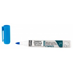 Marqueur Tissu Clair Pointe Pinceau 1mm - 7A Marker Setacolor - Bleu Clair - Pébéo