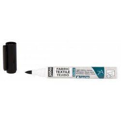 Marqueur Tissu Clair Pointe Pinceau 1mm - 7A Marker Setacolor - Noir - Pébéo