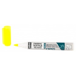 Marqueur Tissu Clair Pointe Pinceau 1mm - 7A Marker Setacolor - Jaune Fluo - Pébéo
