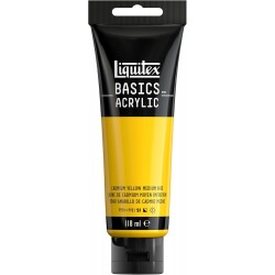 Acrylique Liquitex Basics - 118ml : Jaune Cadmium Teinte Moyenne 161