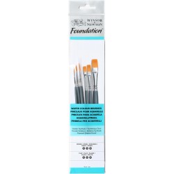 Set de 6 pinceaux Aquarelle X6 Synthétique Doré Fondation - Winsor & Newton