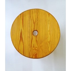 Tabouret en bois rouge naturel huilé