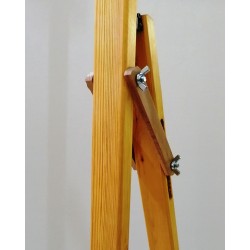 Chevalet de cours avec attache en bois rouge naturel huilé (T)