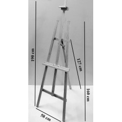 Chevalet de cours avec attache en bois rouge naturel huilé