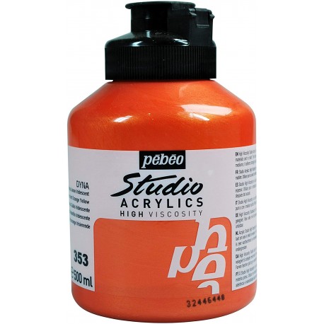 Studio Acrylics - 500ml - Orange Jaune Iridescent