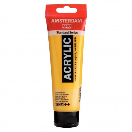 ACRYLIQUE JAUNE AZO MOYEN 120 ML
