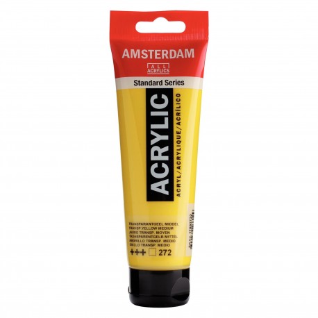 ACRYLIQUE AMSTERDAM JAUNE TRANSPARENT MOYEN 120 ML