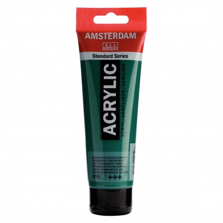 ACRYLIQUE VERT PERMANENT FONCÉ 120 ML