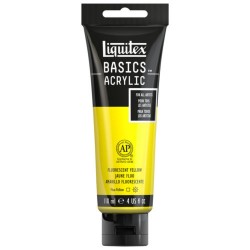Acrylique Liquitex Basics - 118ml : Jaune fluorescent