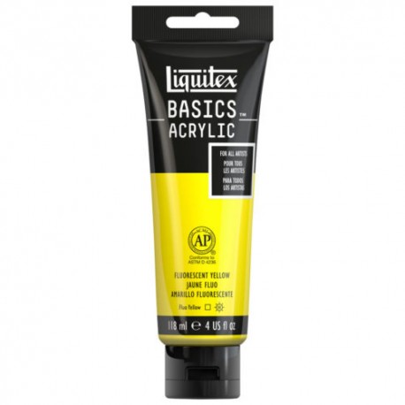 Acrylique Liquitex Basics - 118ml : Jaune fluorescent
