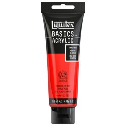Acrylique Liquitex Basics - 118ml : Rouge Fluorescent