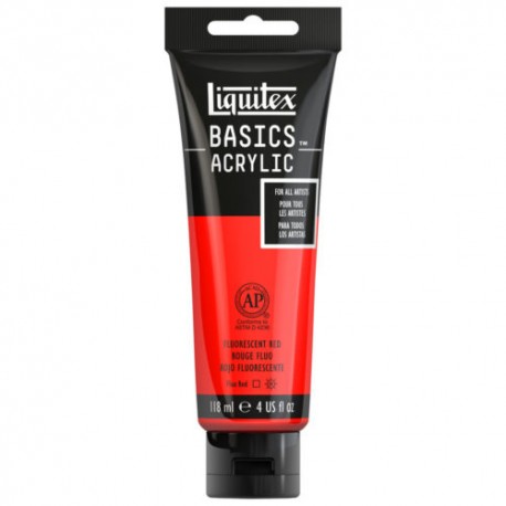 Acrylique Liquitex Basics - 118ml : Rouge Fluorescent