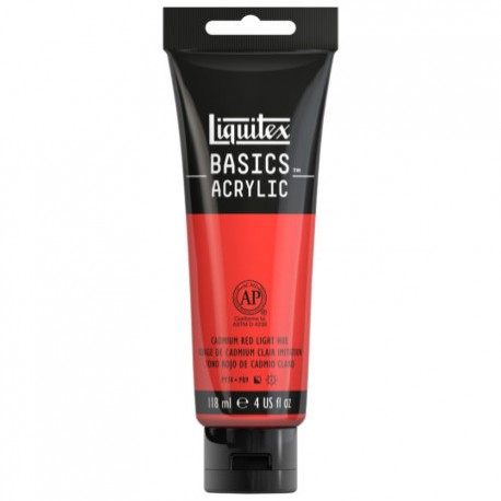 Acrylique Liquitex Basics - 118ml : Teinte claire rouge cadmium