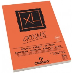 Bloc de Croquis XL Collés  90 g/m² - A4  29.7 x 21 cm- 100 F - Canson