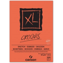 Bloc de Croquis XL Collés  90 g/m² - A4  29.7 x 21 cm- 100 F - Canson