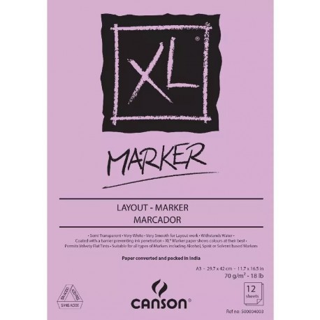 Bloc XL MARKER 70 g/m² - A3 42 x 29.7 cm - 100 F - Canson