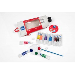 Trousse de 10 Tubes 10 ml + Pinceau +Palette - Lefranc Bourgeois -